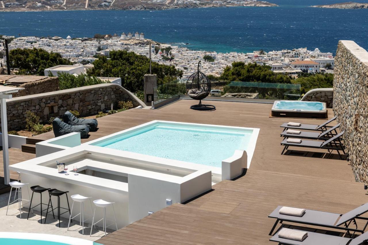 Villa In Mykonos - 6 Bedroom - 1Km From Mykonos Town - Infinity Pool - Sunset View Εξωτερικό φωτογραφία